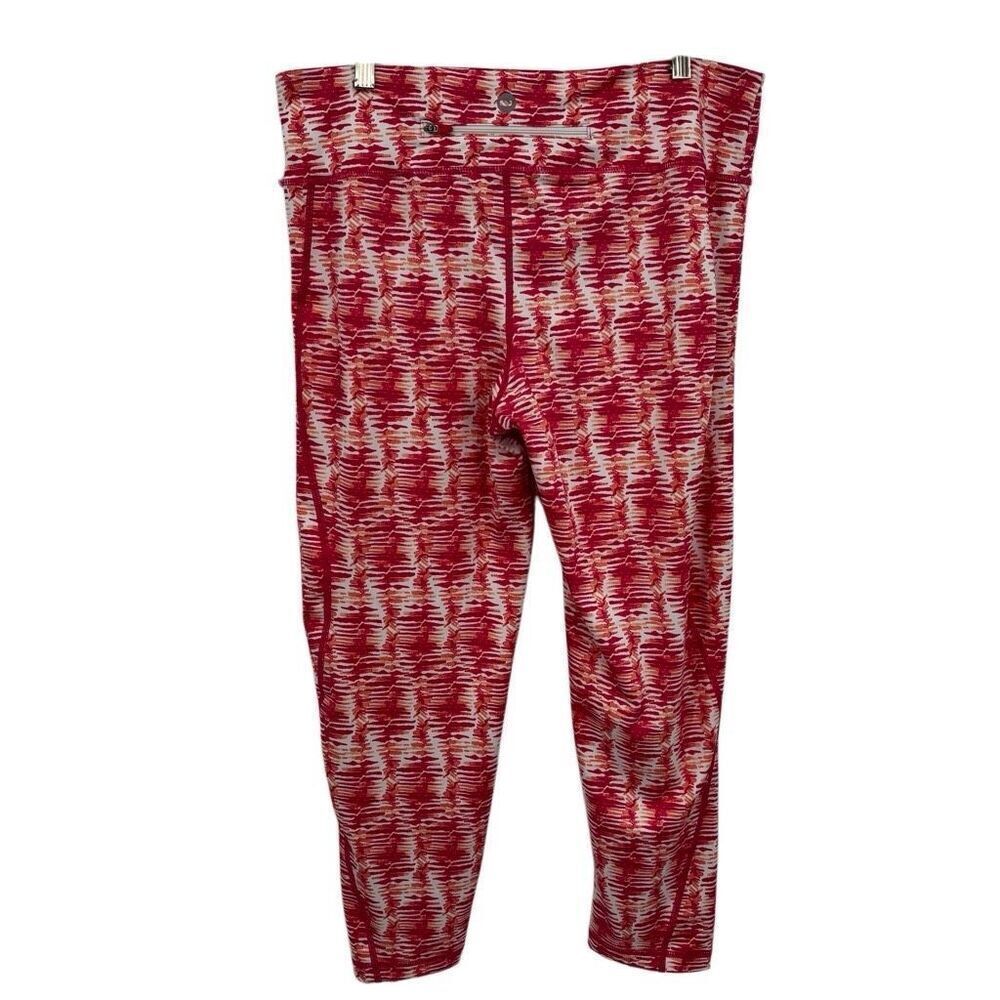 Vineyard Vines‎ Women's Fishbone Printed Performance Leggings Rhododendron XL